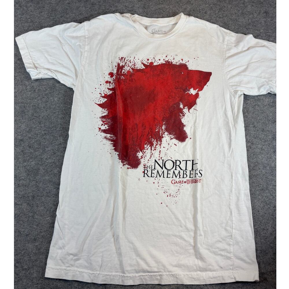 Game of Thrones The North Remembers Shirt Mens Medium White Stark Graphic Fandom